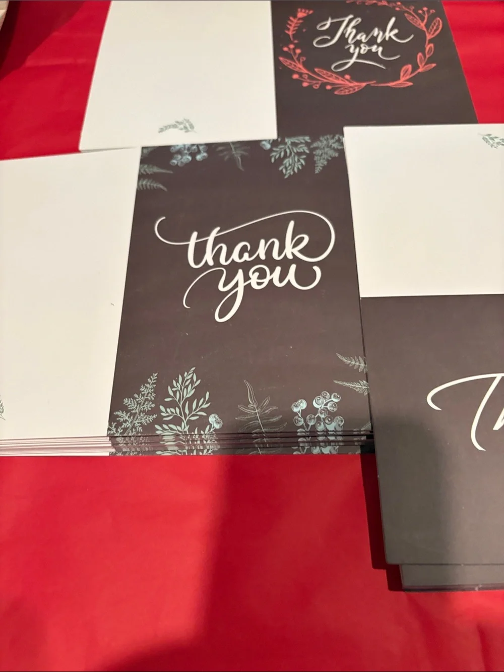 Lot of Floral  Botanical Thank You Cards T4